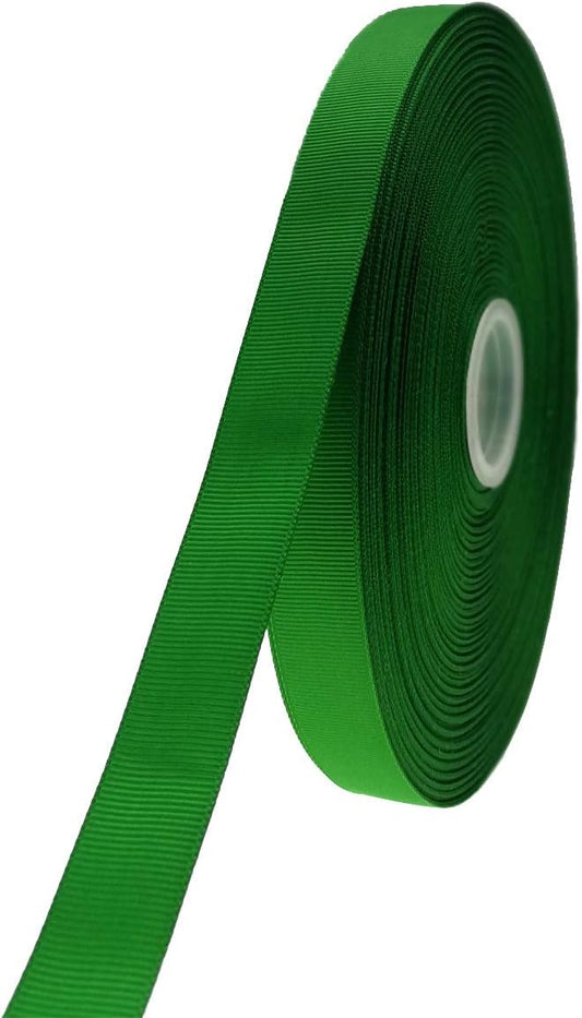Jesep One Roll 100 Yards 3/4" Soild Grosgrain Ribbon Boutique Gift Wrapping Package Ribbon, DIY Crafts Bow Hair Headband Accessories Assorted Ribbon#553 (3/4" 20mm, Green)