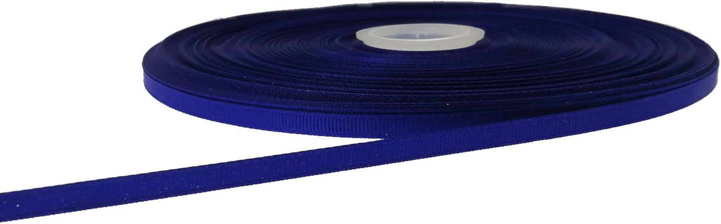 Jesep One Roll 100 Yards 1/4" Soild Grosgrain Ribbon Boutique Gift Wrapping Package Ribbon, DIY Crafts Bow Hair Headband Accessories Assorted Ribbon#352 (1/4" 6mm, Royal Blue)