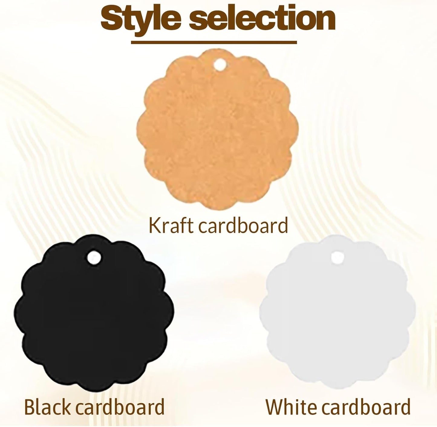 Personalized Gift Tags with String Custom Hang Tags with Your Logo/Text Small Card Party Decoration Paper Gift Tags for Birthday Wedding Christmas