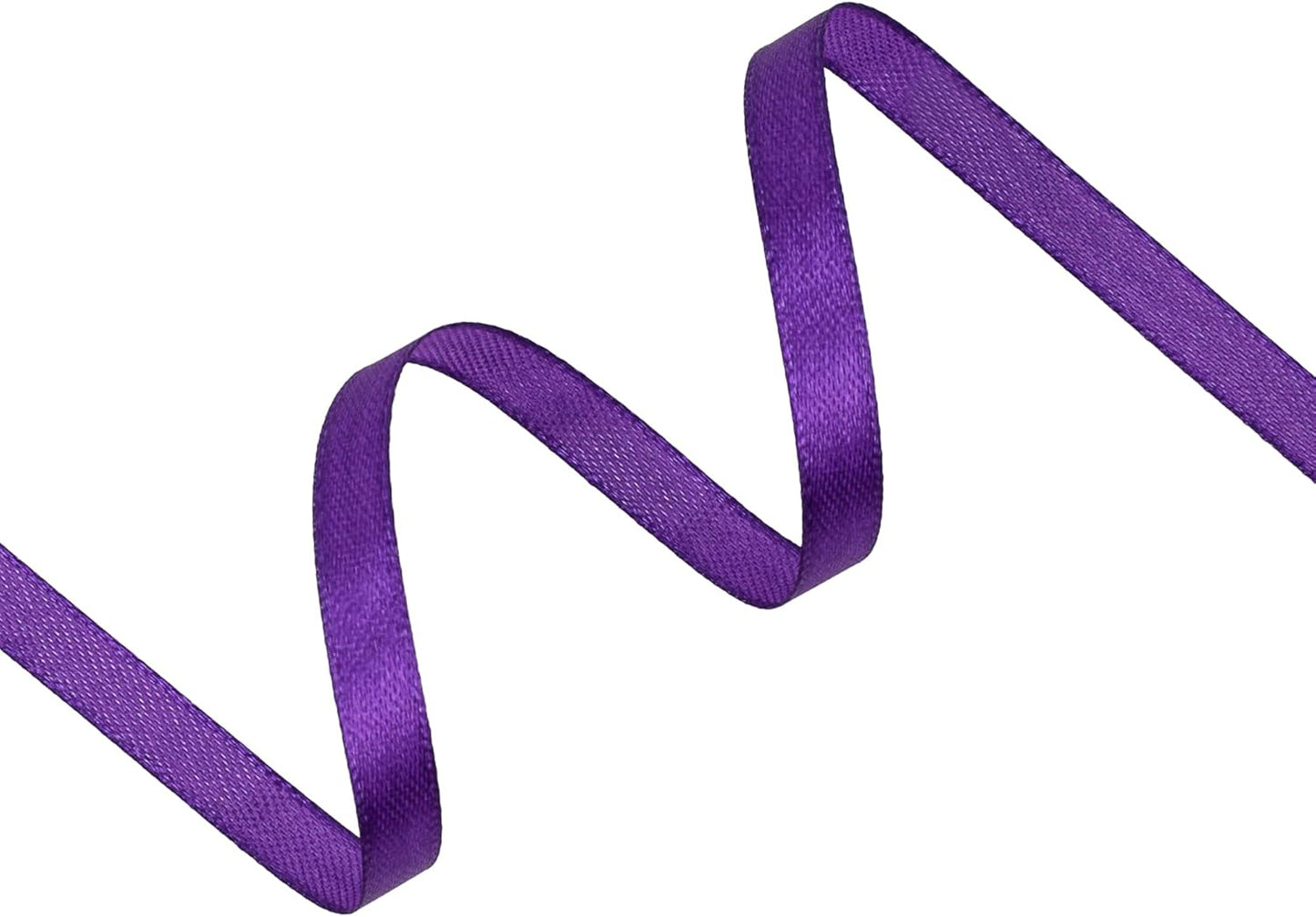 Purple Satin Ribbon 1/4 inch X Continuous 100 Yards, Single Face Polyester Ribbon Perfect for Gift Wrapping, Flower Bouquet, Wedding Decor, Crafts, Bow Making, Sewing and More