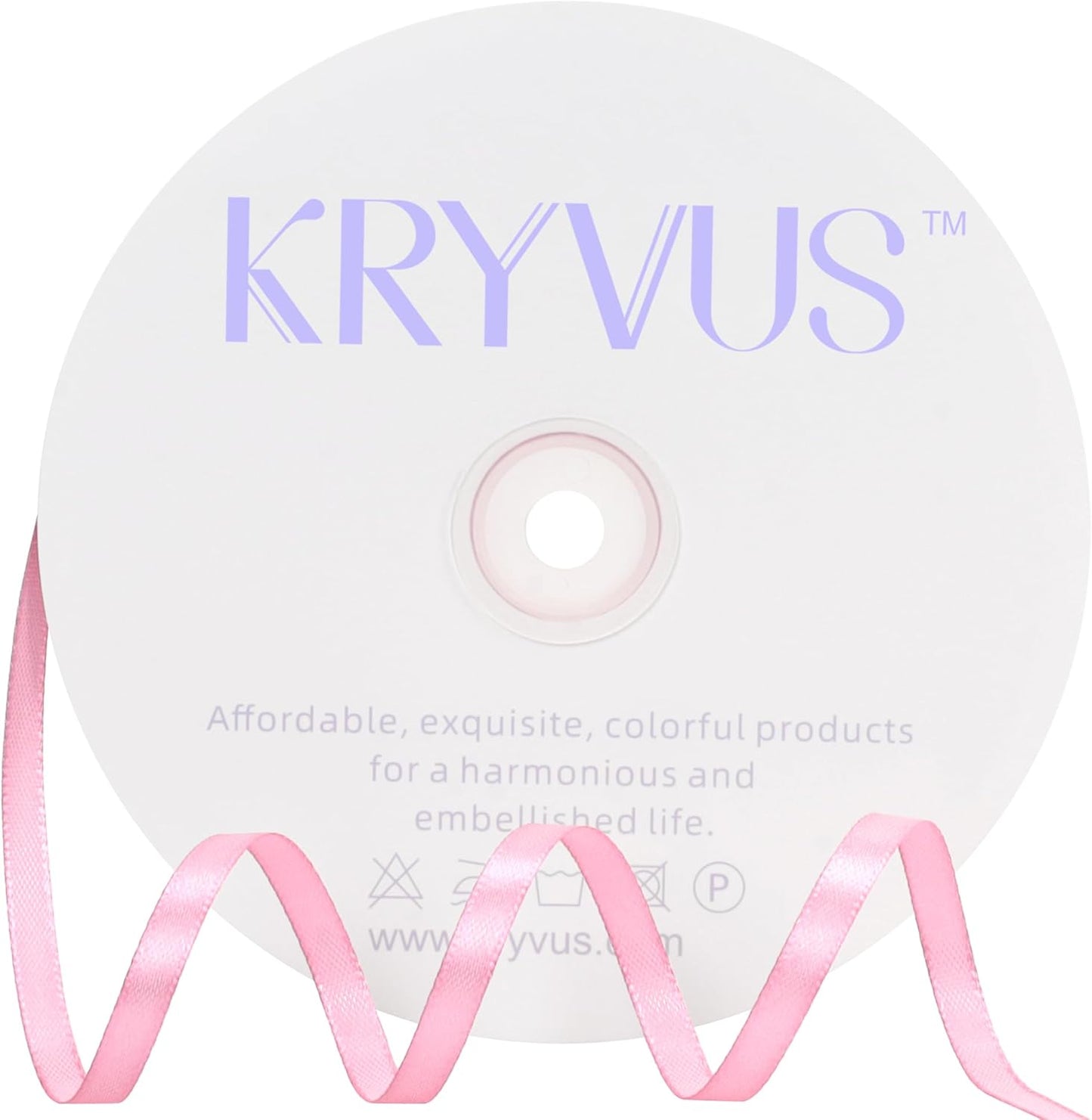 Rose Pink Satin Ribbon 1/4 inch X Continuous 100 Yards, Single Face Polyester Ribbon Perfect for Gift Wrapping, Flower Bouquet, Wedding Decor, Crafts, Bow Making, Sewing and More