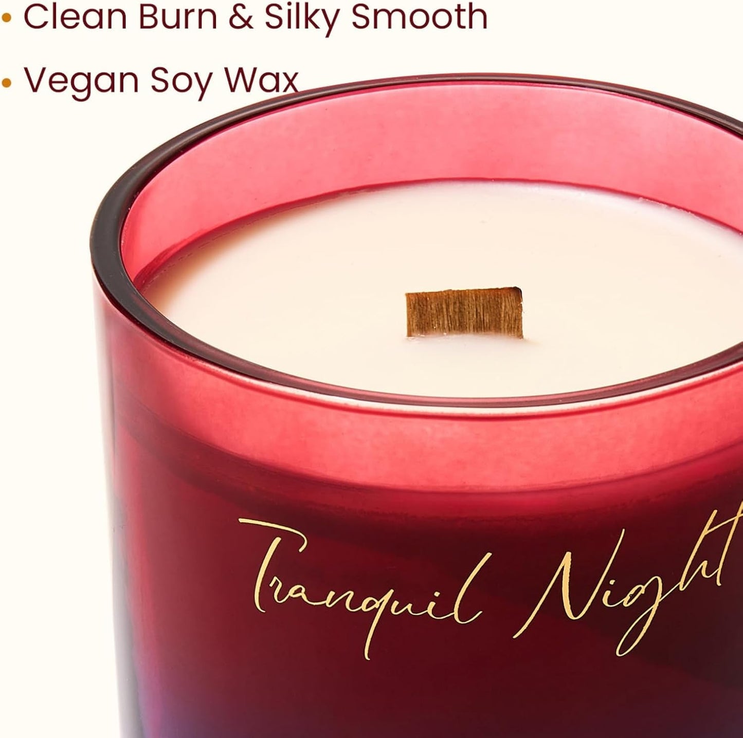 M&SENSE 16.6oz Natural Soy Large Jar Candle with Wooden Wick | Midsummer Night Scent | 95-Hour Burn & Long-Lasting Burn | Housewarming Gift for Men and Women