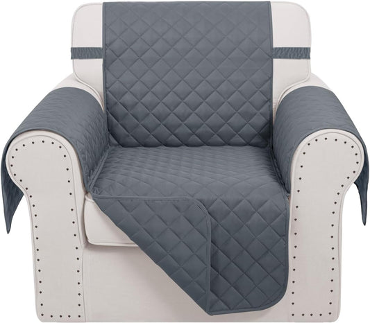 Recliner Chair Covers Reversible Sofa Cover Couch Cover for Pets Lazy Boy Furniture Protector(23''Chair,Dark Blue/Dark Blue)