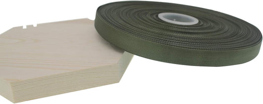 Jesep One Roll 100 Yards 5/8" Soild Grosgrain Ribbon Boutique Gift Wrapping Package Ribbon, DIY Crafts Bow Hair Headband Accessories Assorted Ribbon #570(5/8" 15mm, Olive Green)