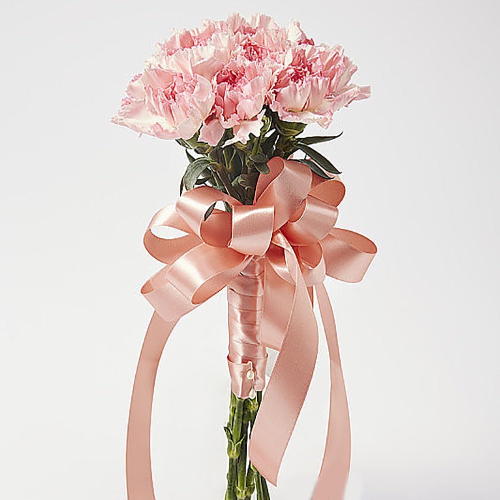 Rose Pink Satin Ribbon Double Faced Satin 1/2 inch x 55 Yards Polyester Ribbon for Gift Wrapping Crafts Wedding Decoration Bows Ornaments Party Bouquet Floral Arrangement