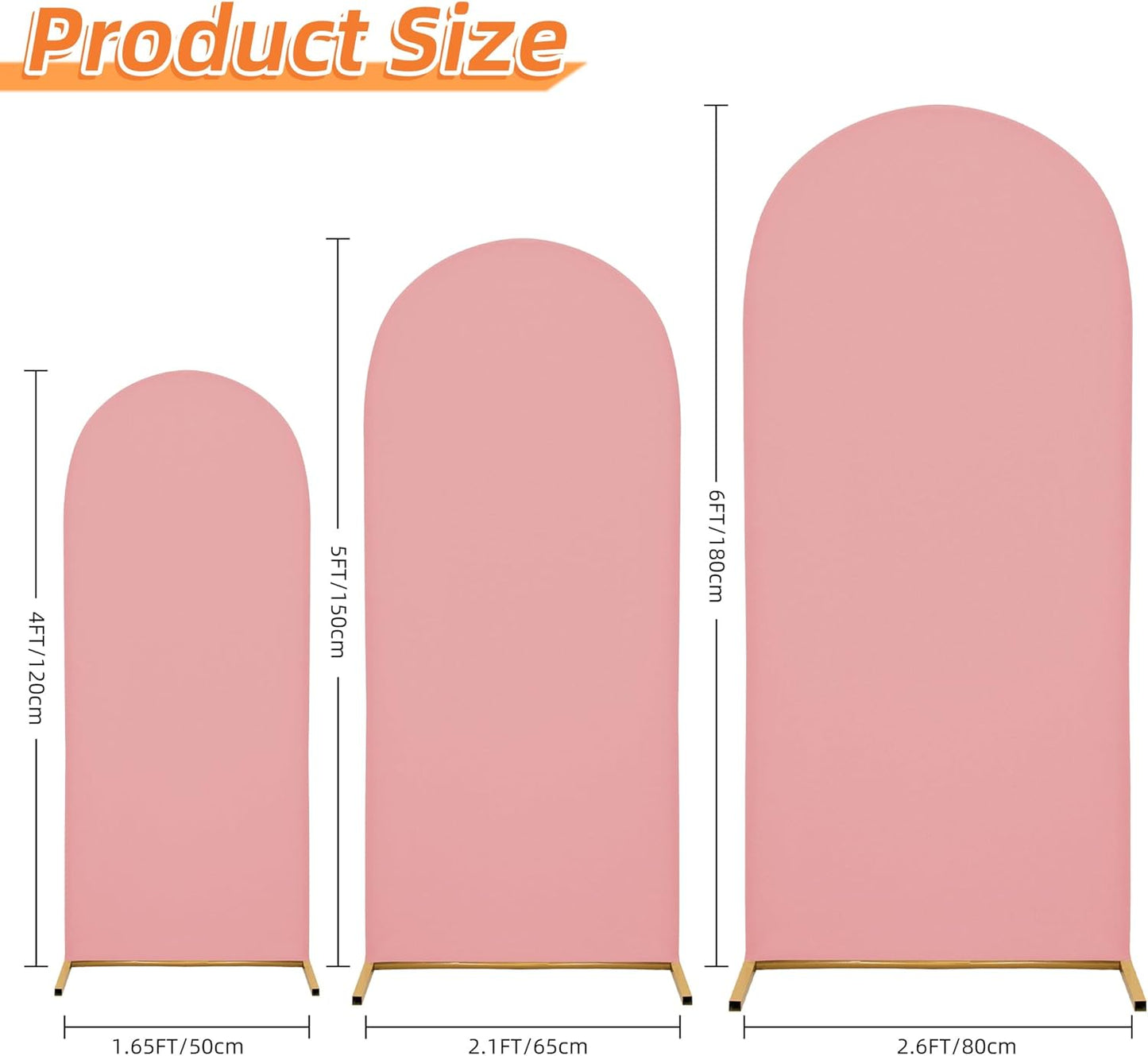 Wedding Arch Cover 6FT Arch Backdrop Cover Spandex Fitted Arch Cover for Round Top Chiara Backdrop Stand Covers for Wedding Birthday Party Baby Shower Banquet Ceremony Decoration