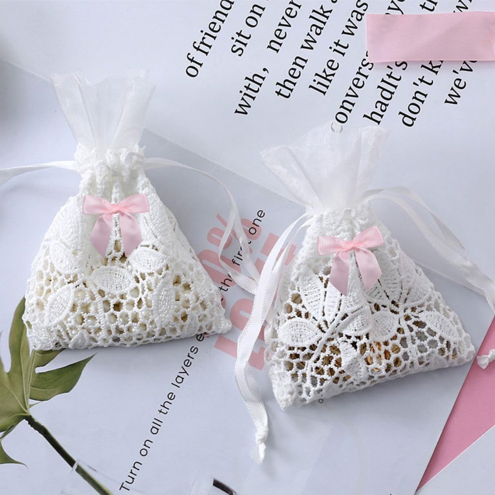 2.5" Hgzgch Light Pink Satin Ribbon Bow for Gift Wrapping, Premade Bows for Crafts, Cake, Party Favors, Handmade Bows with Double-Sided Tape, Self Adhesive Gift Bows for Presents, Treats- 50pcs