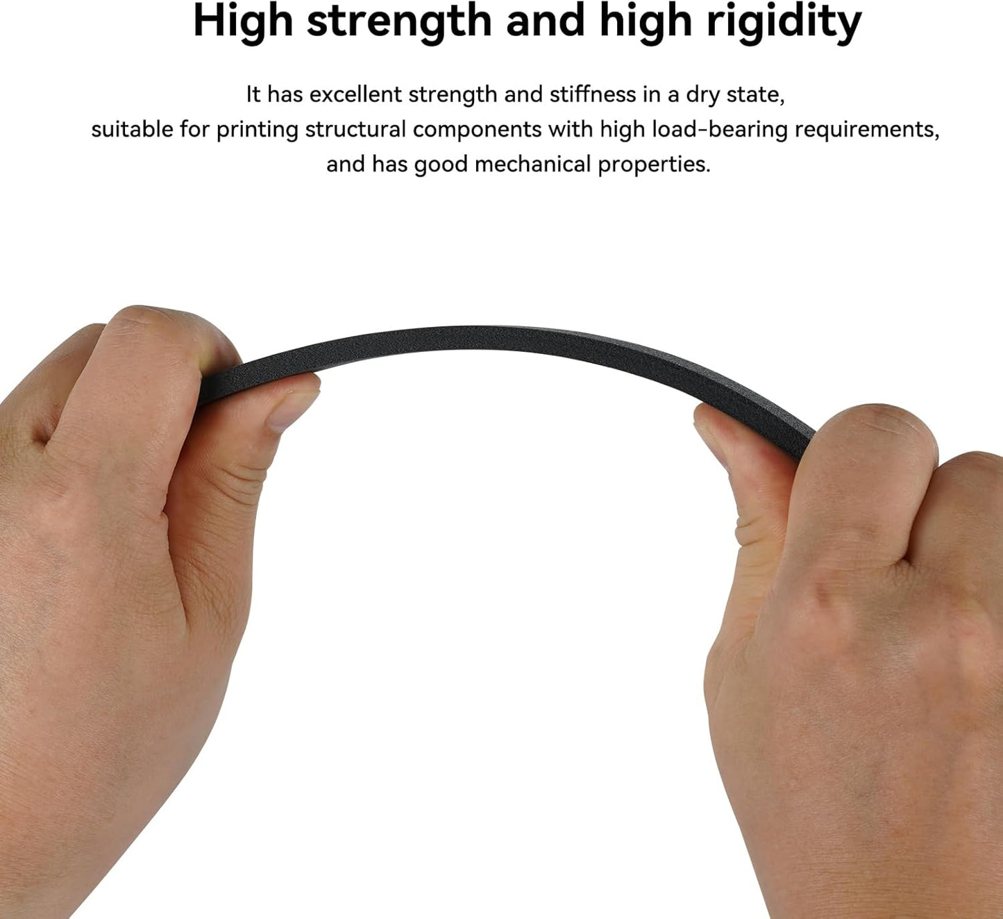 Kingroon Nylon PLA-CF Filament Carbon Fiber PA6 3D Printer Filament 1.75mm, Strong & Low Moisture Sensitive Fit Most FDM 3D Printers, 1KG(2.2lbs) Spool Black