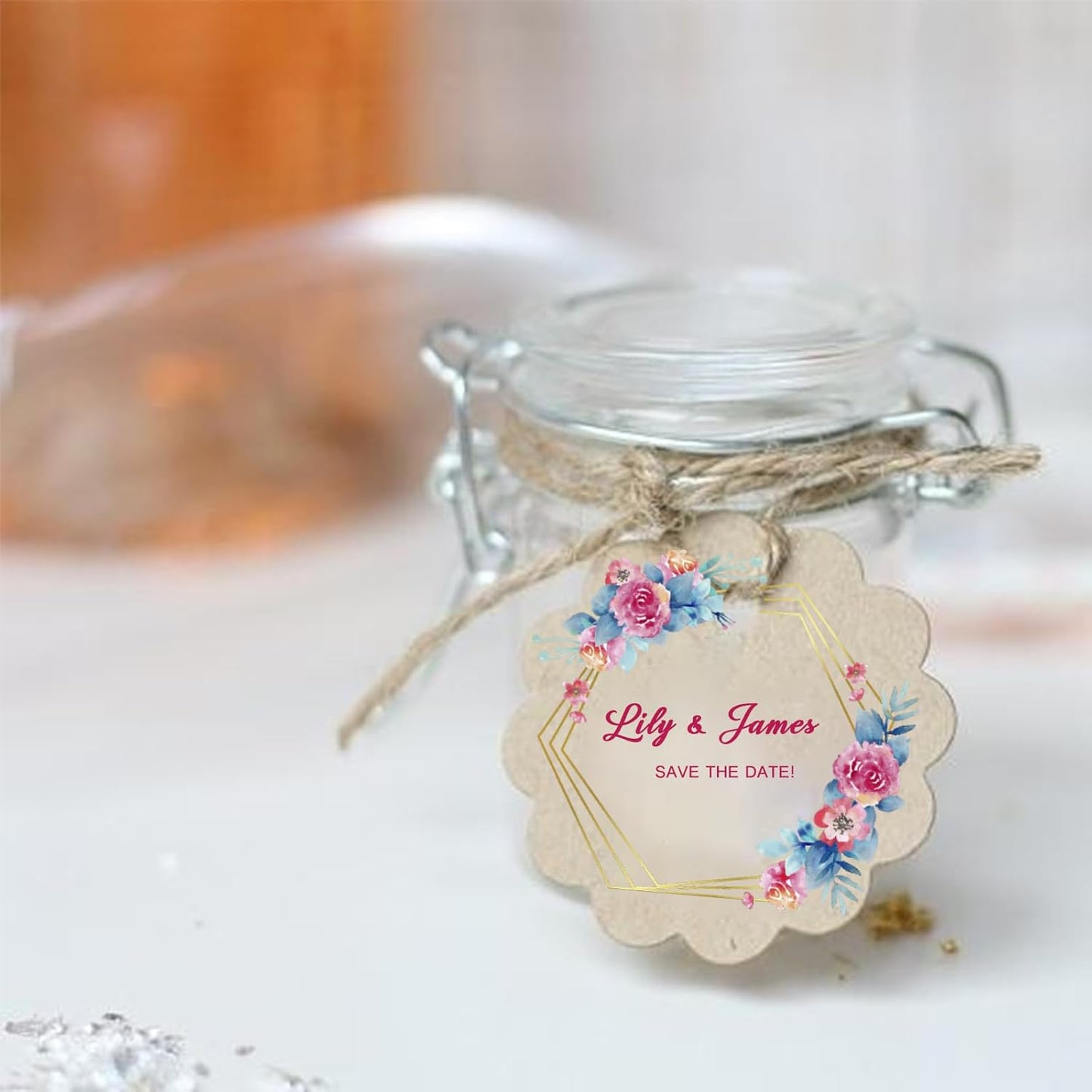 Personalized Tags for Favors, Customized Hang Tag for Clothing, Custom Gift Tags, Customized Gifts Wrapping Labels, Wedding Items Birthday Party Favors with String (Round Shape)