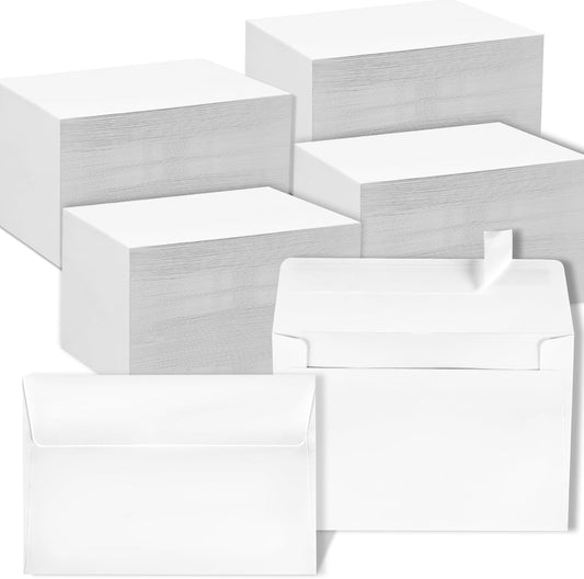 gisgfim 1000 Pcs A4 Envelopes with Self Adhesive 4.25x6.25 In White Invitation Envelopes for 4x6 Cards Printable Mailing Mailers Bulk for Wedding Baby Shower Postcard Photo Thank Notes Greeting Card