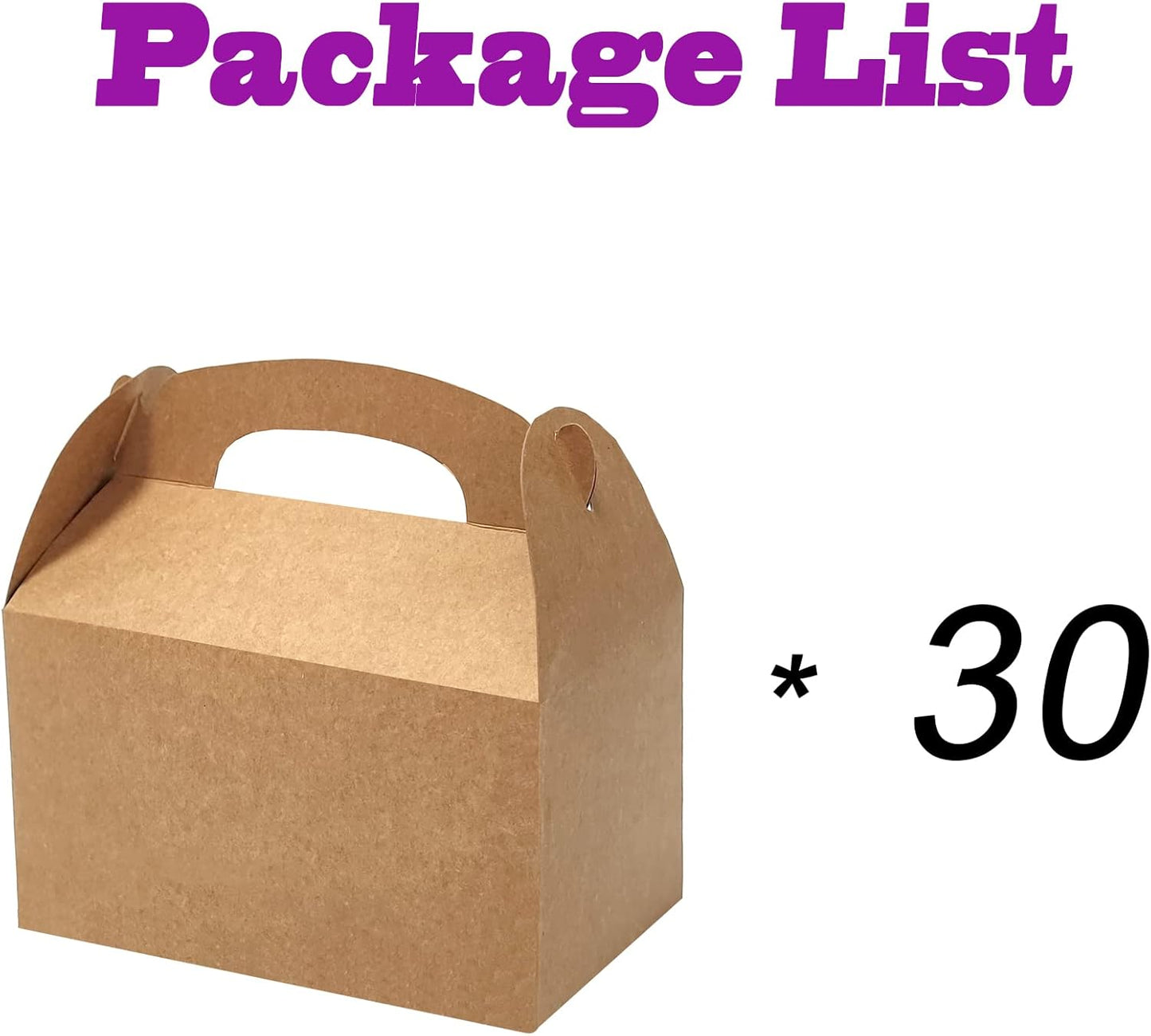 Bonfasvo Gift Boxes 30 Pack 6.2x3.5x3.5 inches Brown Fold Kraft Paper Boxes Bridesmaids Proposal Box Cupcake Boxes Easy Assemble Boxes with Lids for Wedding Birthday Party Christmas