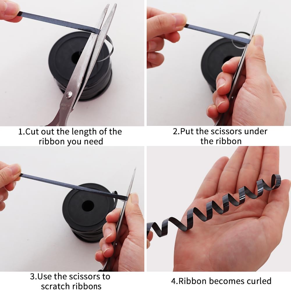 BEISHIDA 3 Pack 100 Yards Red Green Purple Halloween Curling Ribbon Balloon String Gift Wrapping Ribbon for Halloween & Birthday Parties, Holiday Decorations