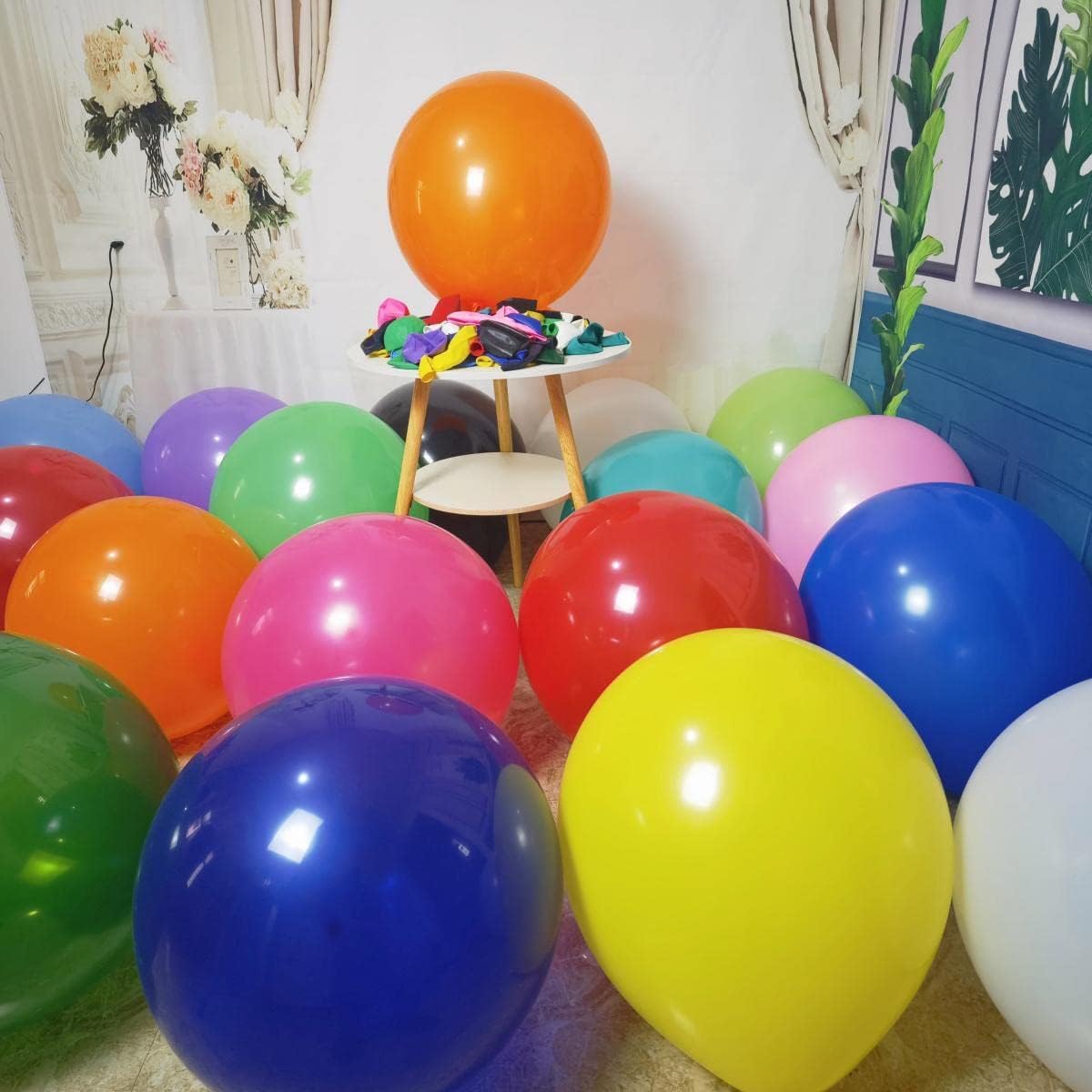 90 Pack 18 inch Balloons 15 Kinds Colors Latex Colorful Party Balloon Bulk for Various Party Events Decorations
