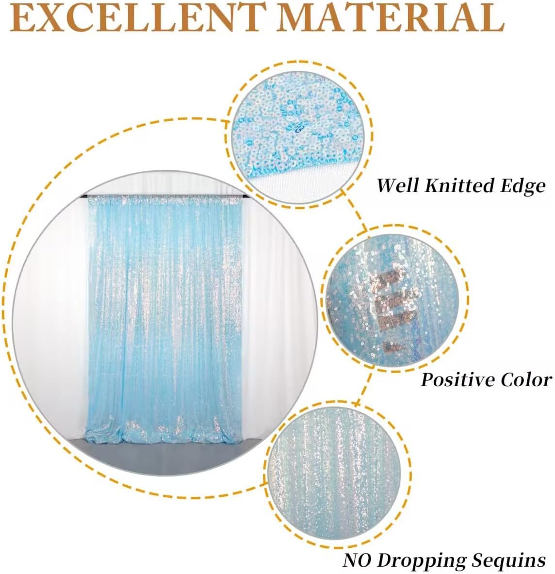 ShinyBeauty Iridescent Auqa Sequin Backdrop 10FTx10FT Photo Backdrops Blue Background 10FT Sequin Fabric Curtain for Christmas Happy Birthday Studio Backgrounds