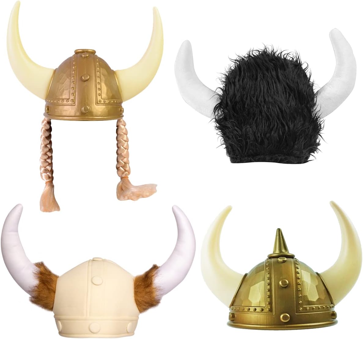 Funny Party Hats Costume - Viking Helmet - 4 Pack - Viking Costumes