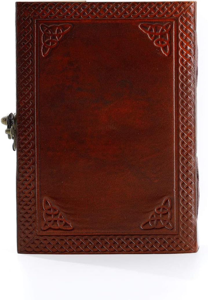Vintage Leather Journal Handmade Buffalo Non-Refillable Deckle Edge Paper – Leather Bound Journal for Women Men Vintage C-Lock Closure Ideal for Writing & Travel for Artists