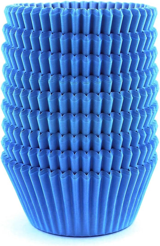 Blue Baking Cups Cupcake Liners Wrappers Paper Muffin Standard Sized 300 Count
