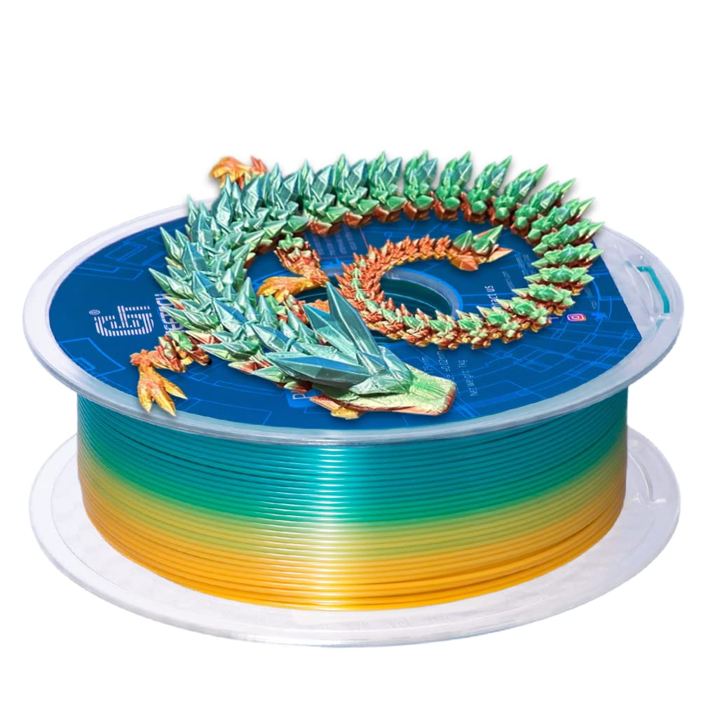 Geeetech Rainbow PLA Filament 1.75mm, 3D Printer Multicolor Filament, Color Changing Filament 1kg (2.2lbs) 1 Spool, Dimensional Accuracy +/- 0.02 mm