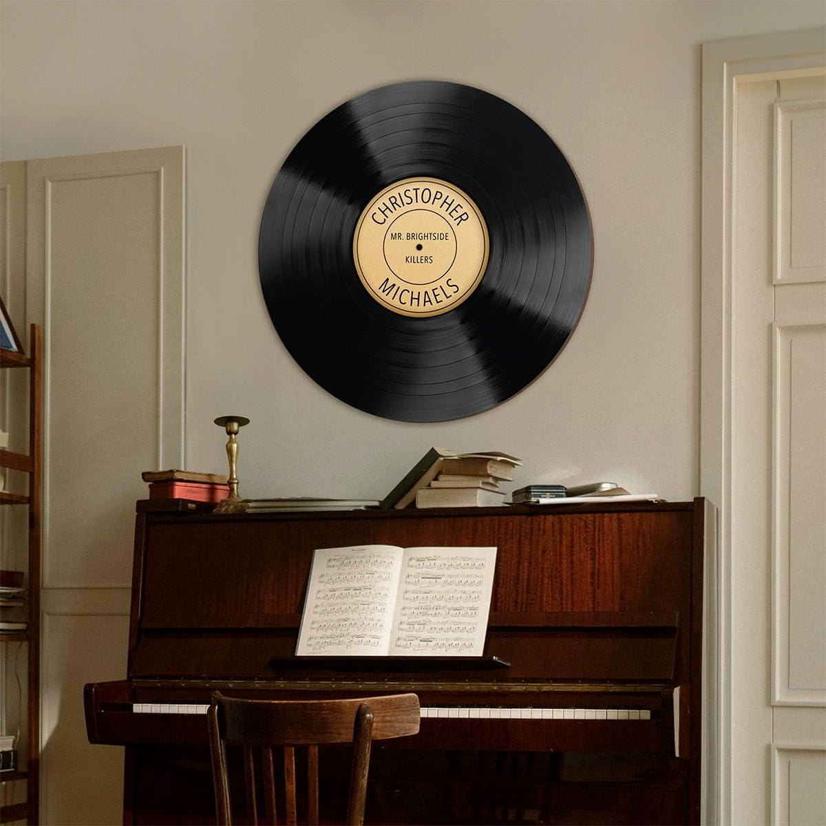 HomeWetBar Personalized Wedding Vinyl Record Alternative Guestbook, Special Song Record Guest Book for Wedding Guests