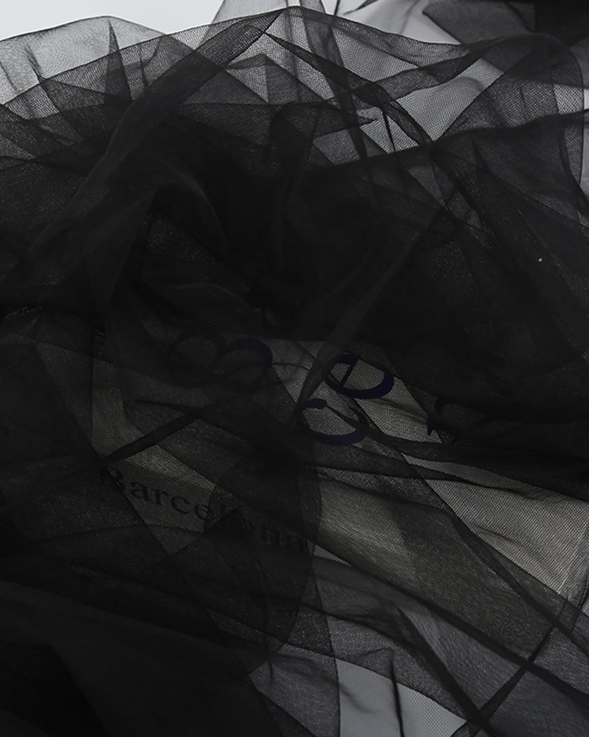 Black Tulle Fabric 108" x 25 Yards for Wedding Pew Bows Garden Netting Plant Cover Gift Wrapping Ceiling Draping Baby Shower Birthday Party Reception DIY Craft Supplies