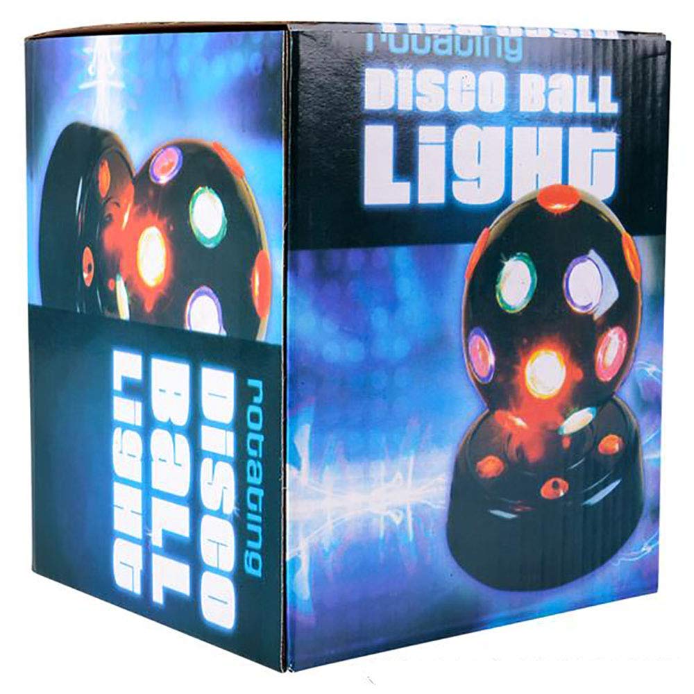 Kicko 7 Inch Disco Light - LED Multi-Colored Revolving Lighting Ball - Perfect for Home and Party Decorations, Stage Lights, Rave, School Festivals, Stress Reliever