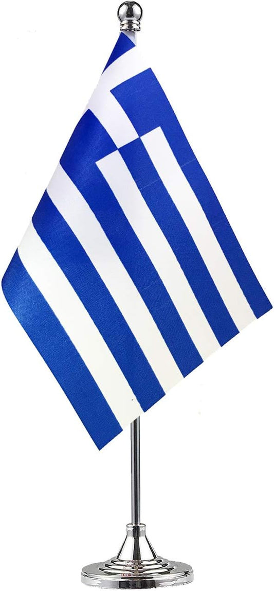 Greece Greek Flag Table Desk Flags,Office Flag,International World Country Flags Banners,Festival Events Celebration,Office Desk Home Decoration