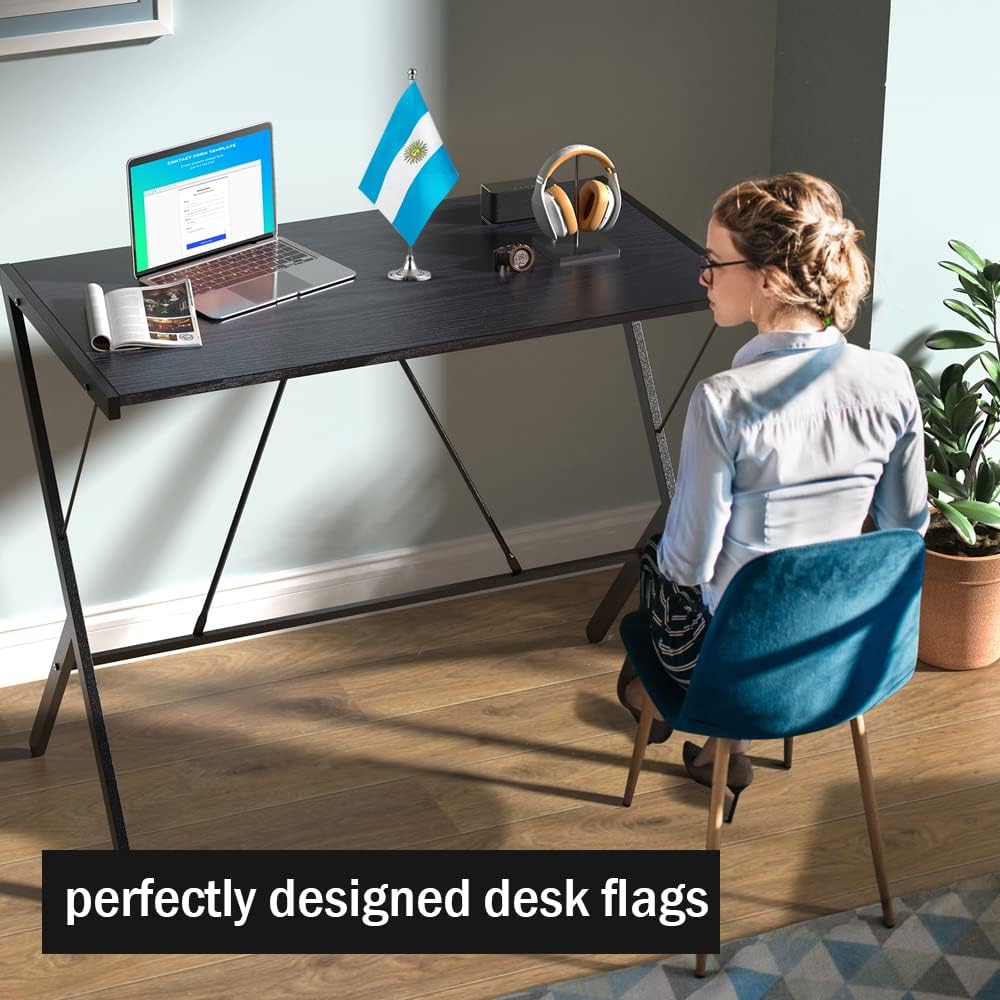 Argentina Flag Argentine Flags, Small Mini Argentine Desk Flag, Used for Table Office Classroom Home Patriotic Events Decorations