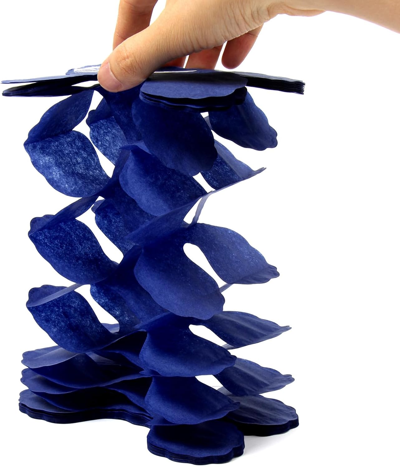 Baby-Royal Navy-Blue Party-Decorations Streamers Garland - 12pcs Boy Birthday Frozen Ocean Shower 4-Leaf Paper Clover Streamer, Bachelorette Bridal Wedding Engagement Banners Decor Ouruola