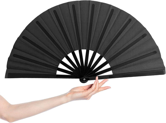 13inch Large Clacking Fans for Line Dancing, Boots on the Ground Hand Rave Fan, Big Portable Folding Fans for Outdoor, Party, Decoration