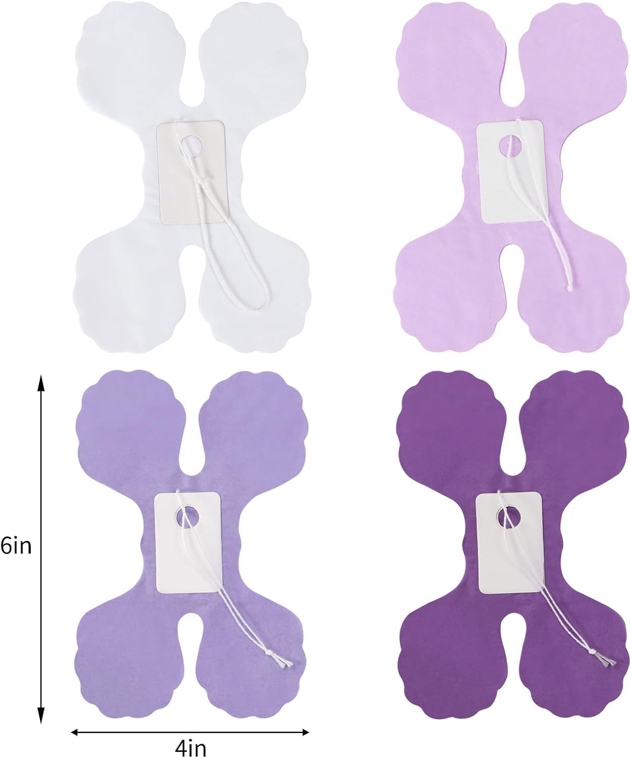 Purple White Lavender Party-Decorations Streamers-Garland - 12pcs Women Girl Birthday Supplies 4-Leaf Clover Paper Banners,Baby Bridal Shower Wedding Engagement Bachelorette Graduation Decor Ouruola