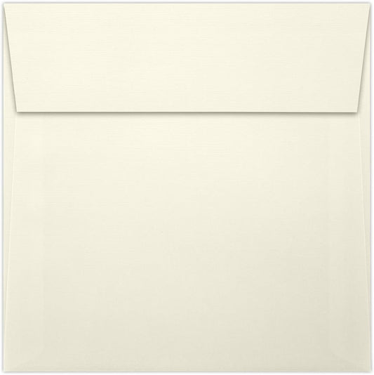 LUXPaper Square Invitation Envelopes | Peel & Press | 5" x 5" | Natural Linen | 80lb. Text | 50 Qty