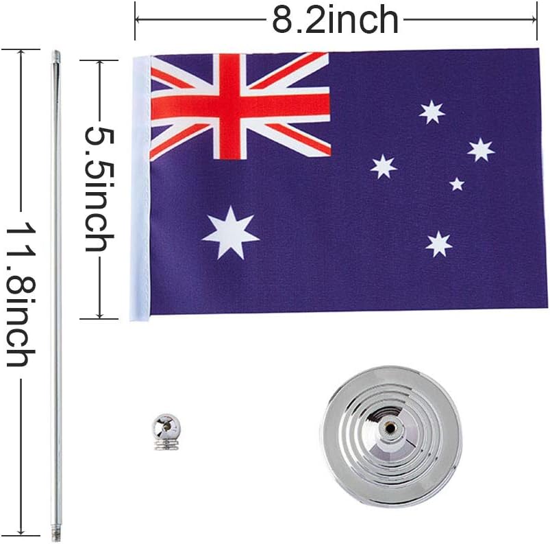 Australia Flag Australian Flags, Small Mini Australian Desk Flag, Used for Table Office Classroom Home Patriotic Events Decorations