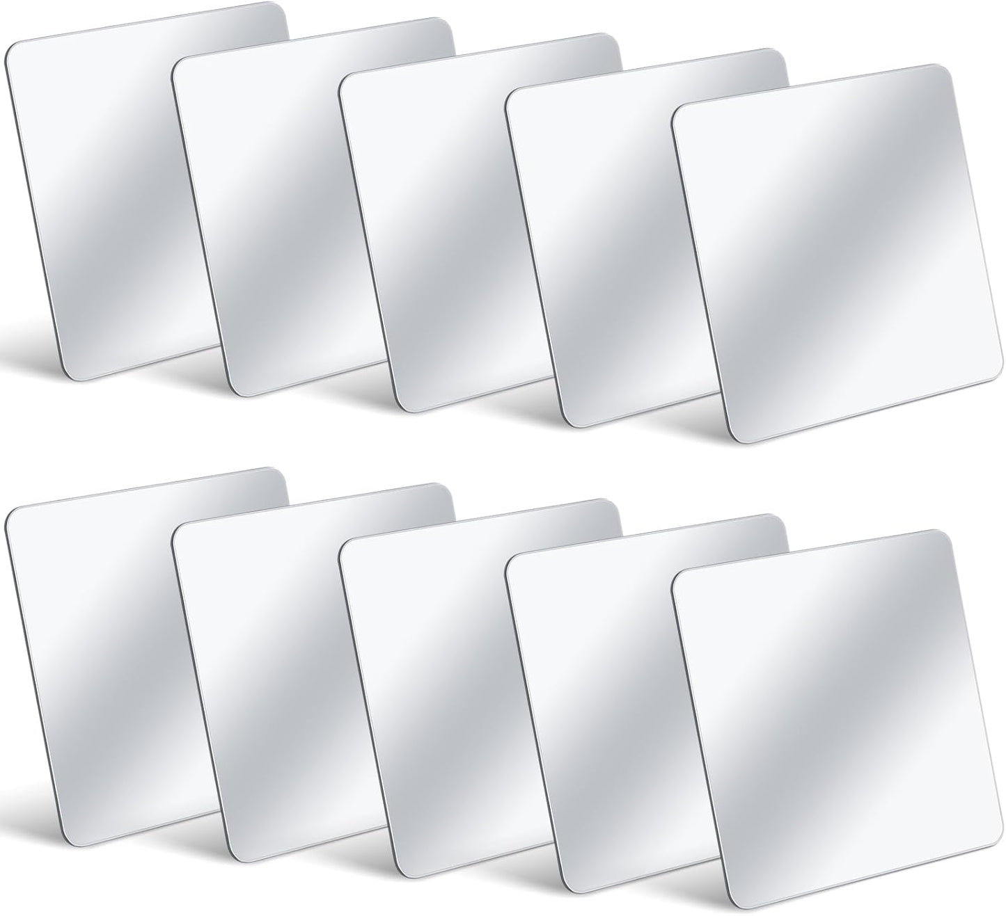 Dandat 10 Pcs Small Mirrors for Kids 6 x 6 Inch Square Shatter Proof Reflector Toddler Glass Plastic Reflector for Classroom DIY Craft Preschool Facial Expression (Classic Colors)