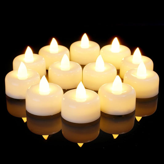 Amagic 100Pack Flameless LED Tea Lights Candles Battery Operated, Electric Fake Tealight Candles for Votive, Halloween, Christmas, Home Decor, Wedding, Table Decor (100Pack)