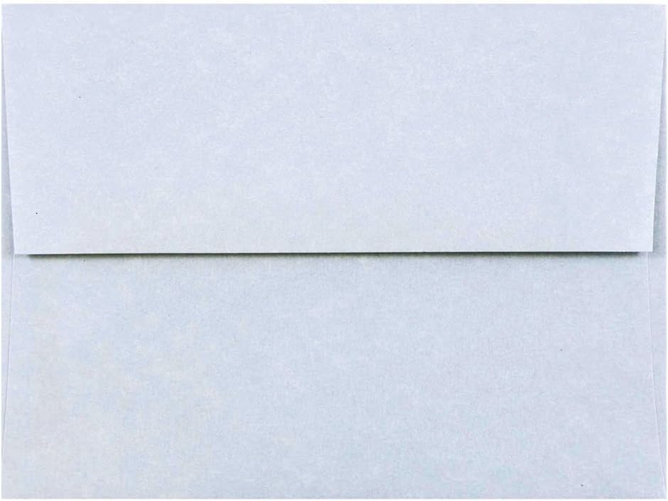 JAM PAPER A2 Parchment Invitation Envelopes - 4 3/8 x 5 3/4 - Blue Recycled - 50/Pack