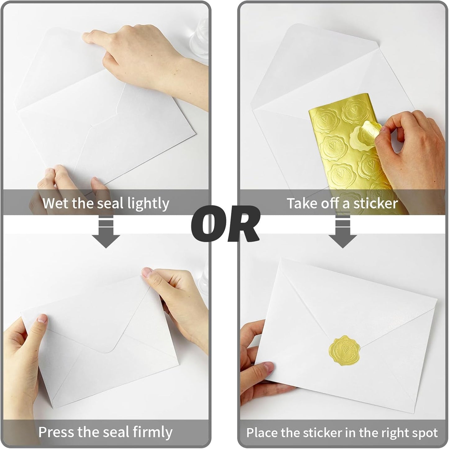 50 PCS Pearl White A7 Envelopes with Stickers, Shimmering 5x7 Envelopes for Invitations, Great for Wedding Invitation Cards, Birthday RSVP, Graduation, Baby Shower 5.25 x 7.25 inches