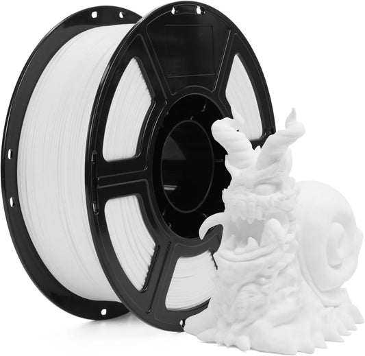 FLASHFORGE Rapid PLA Matte Filament 1.75mm, High Flow Speedy 3D Printer Filament, Max 500m/s High Speed Printing, Easy to Remove Support & Non-Glossy Appearance (White)