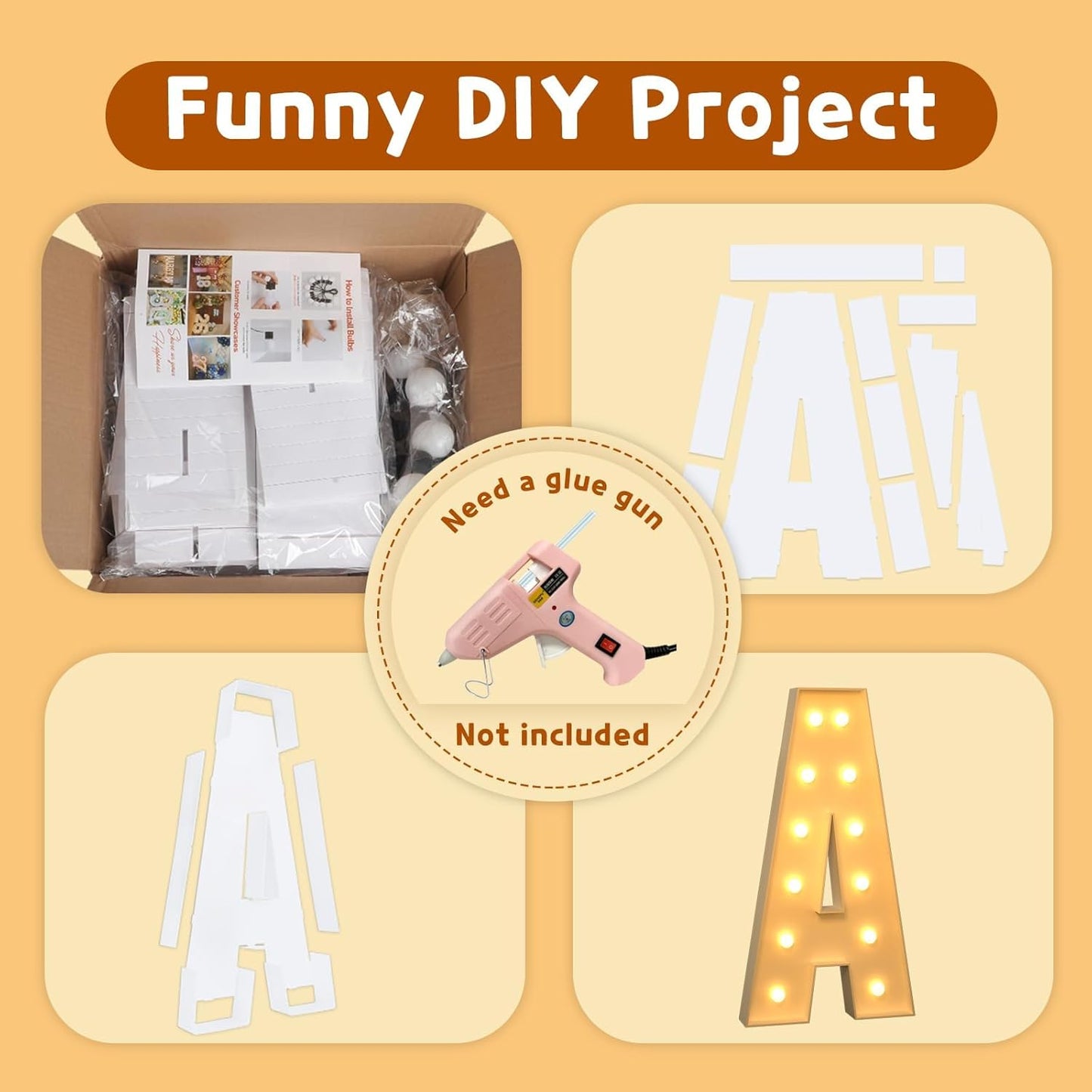 imprsv Marquee Light Up Letters, 4FT Mosaic Letters with Light for Baby Shower Graduation Party Decor, Large Y for Engagement Wedding Party Decorations (Need to Assemble)