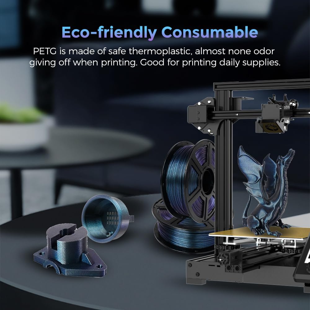 FLASHFORGE PETG Filament 1.75mm, Chameleon Color Shift 3D Printer Filament, Changes Color with Light and Angles, 1KG Spool (2.2lbs), Dimensional Accuracy±0.02 mm, Premium PETG Filament(Burnt Titanium)