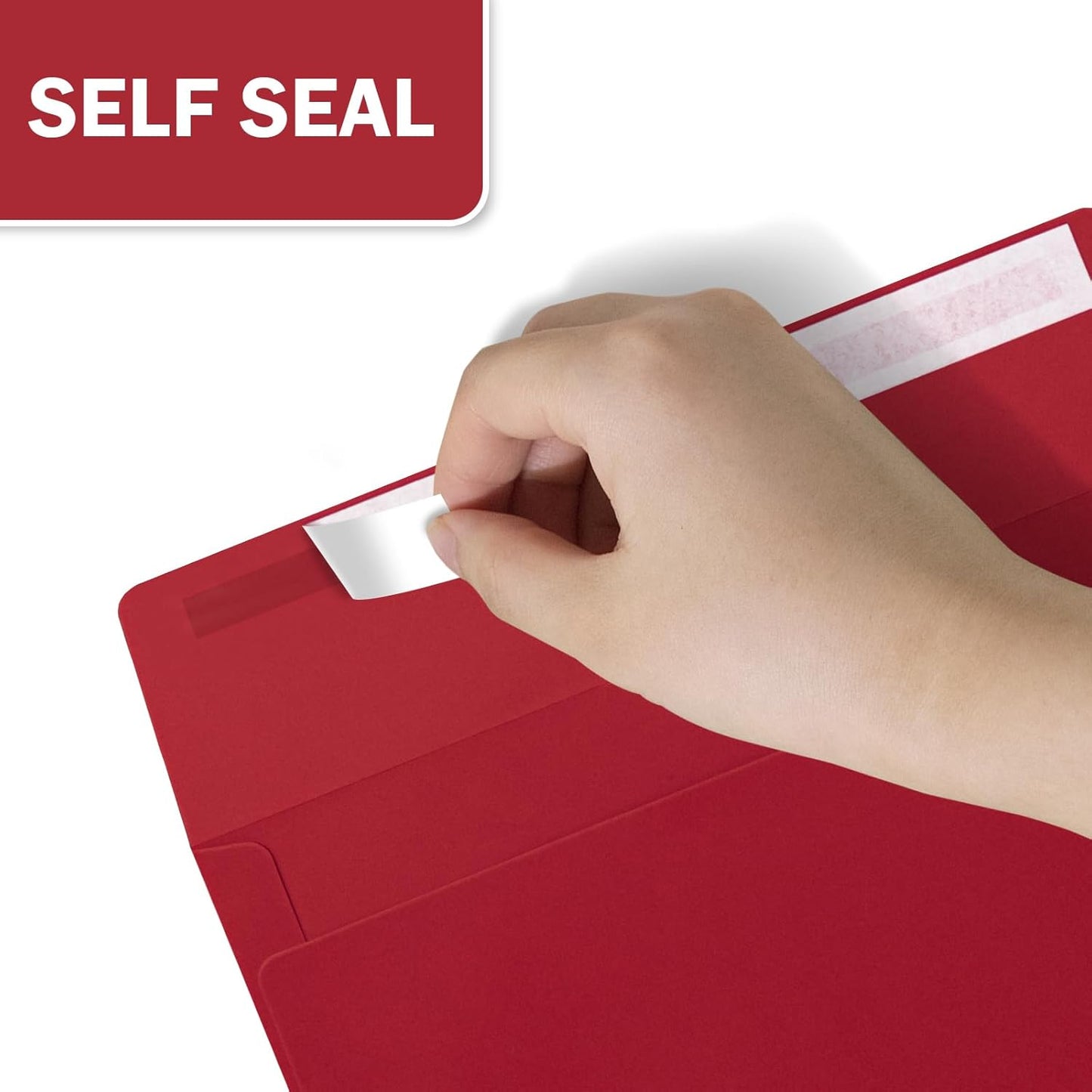 A9 Envelopes Red 5.75x8.75 Invitation Envelopes Self Seal Pack of 50 Blank Envelopes for Cards Red