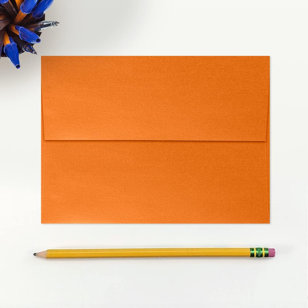 LUXPaper A7 Invitation Envelopes | Peel & Press | 5 1/4" x 7 1/4" | Flame Metallic | 80lb. Text | 50 Qty