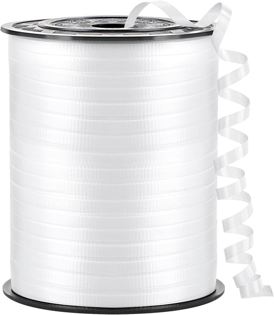 500 Yards White Curling Ribbon-Balloon String-Balloon Ribbon Texture Roll for Party Decoration, Gift Wrapping, Art Crafts, Florist Flower