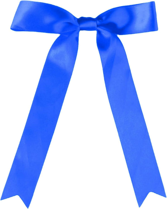30 Pcs Royal Blue Satin Bows 6X10 Inch Premade Bows with Twist Tie for Wedding Florist Decor, Cake Pops,Christmas Tree & Gift Wrapping(Royal Blue)