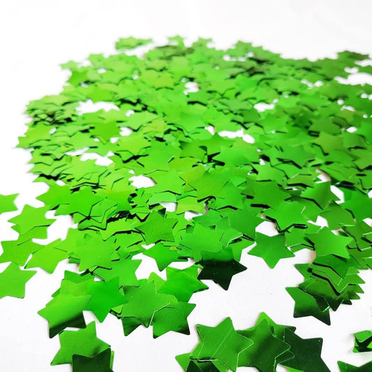 Green Star Confetti 0.6 inch,Round Green Foil Confetti,Shiny Green Confetti for Party Decoration or Filled Balloons,(3.52 oz)