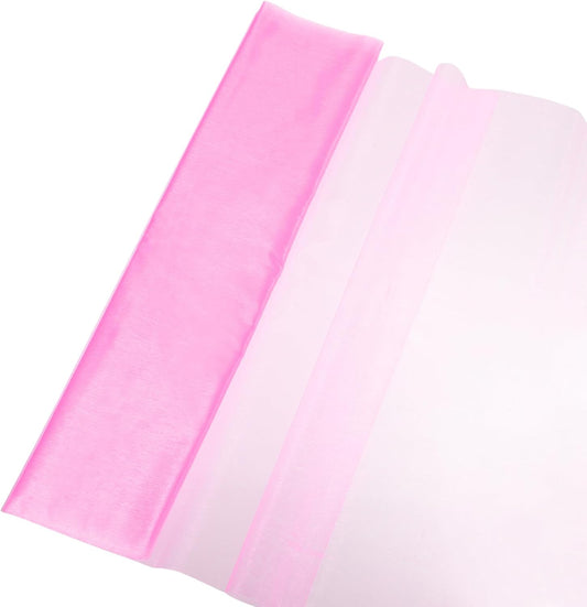 uxcell 19" by 5.5 Yard Tulle Fabric Backdrop Curtains for DIY Tutu Skirt Shower Decor Wedding Crafts Birthday Party Supplies, Pink