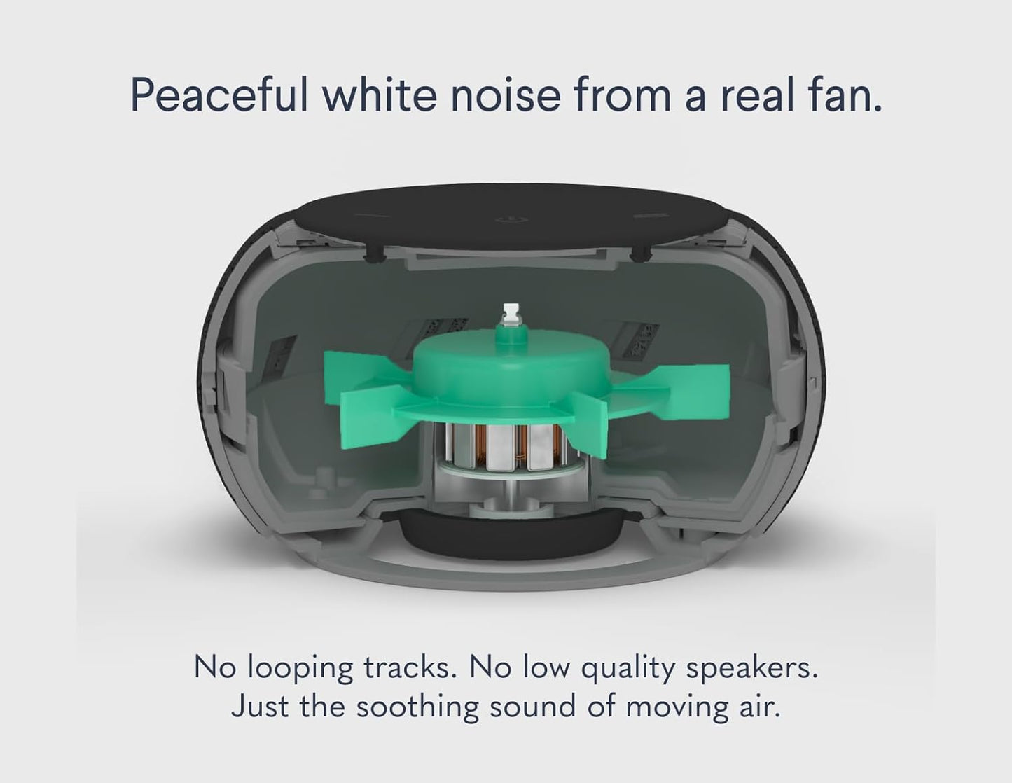 SNOOZ Pro - Smart White Noise Machine & Travel Case - Real Fan Inside, Non-Looping White Noise, Adjustable Tone & Volume - App-Based Remote Control & Sleep Timer - Midnight