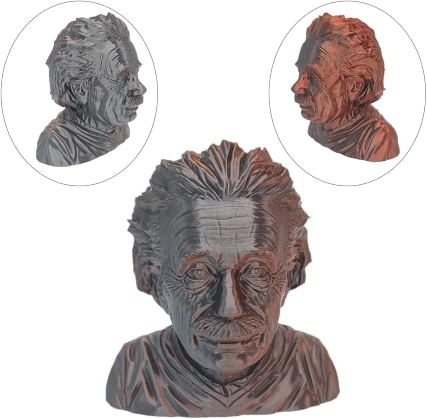 YOUSU Silk Dual Color PLA Filament, Coextrusion Filament, Multicolor 3D Printer Filament 1kg, Compatible with Most of 3D Printer, Silk Silver Copper Color Change Filament.