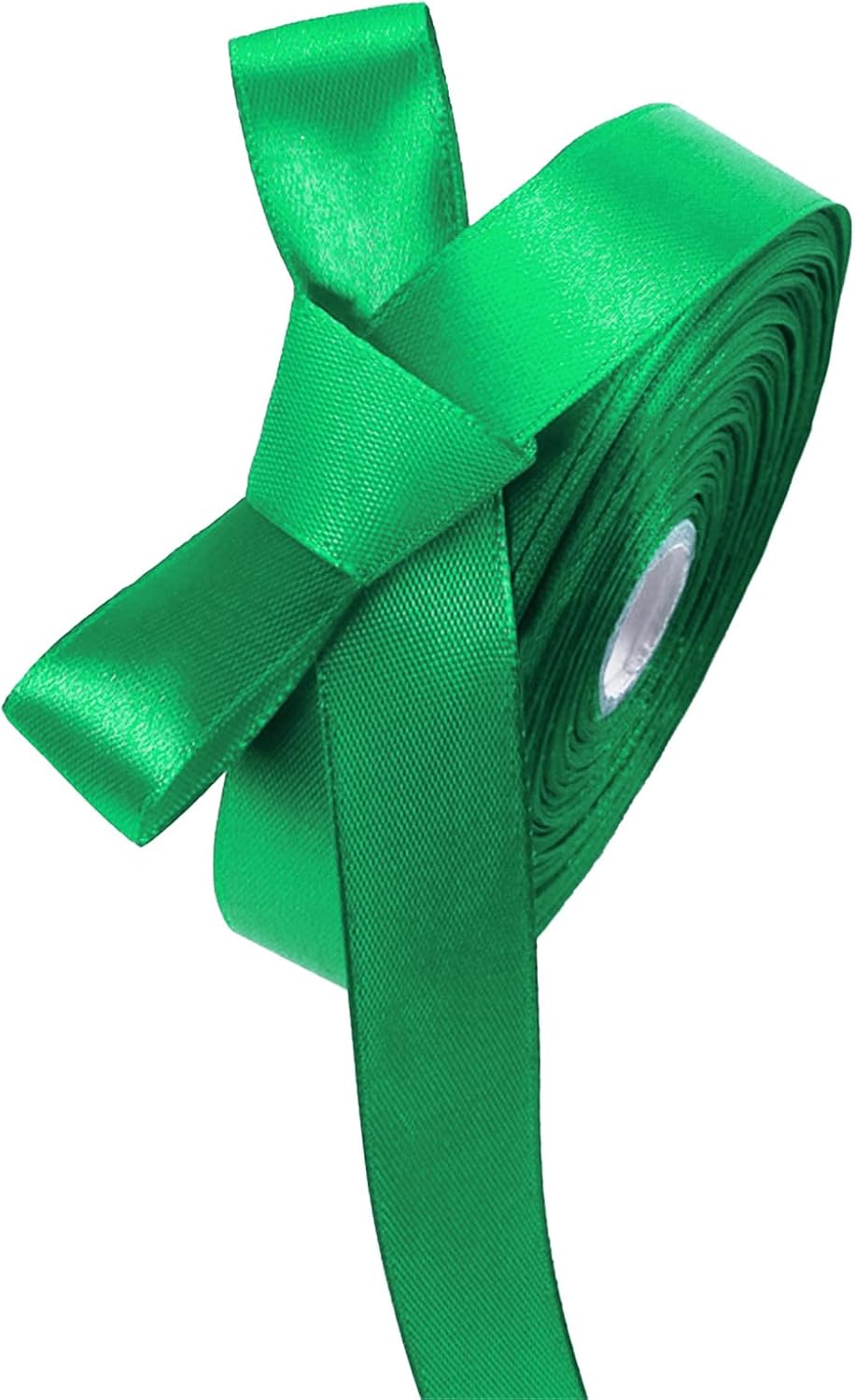 5/8 Inch Emerald Green Satin Ribbon 50 Yards Solid Fabric Ribbons for Gift Wrapping, Crafts and DIY Projects, Bows Making, Wedding, Party, Holiday Decor