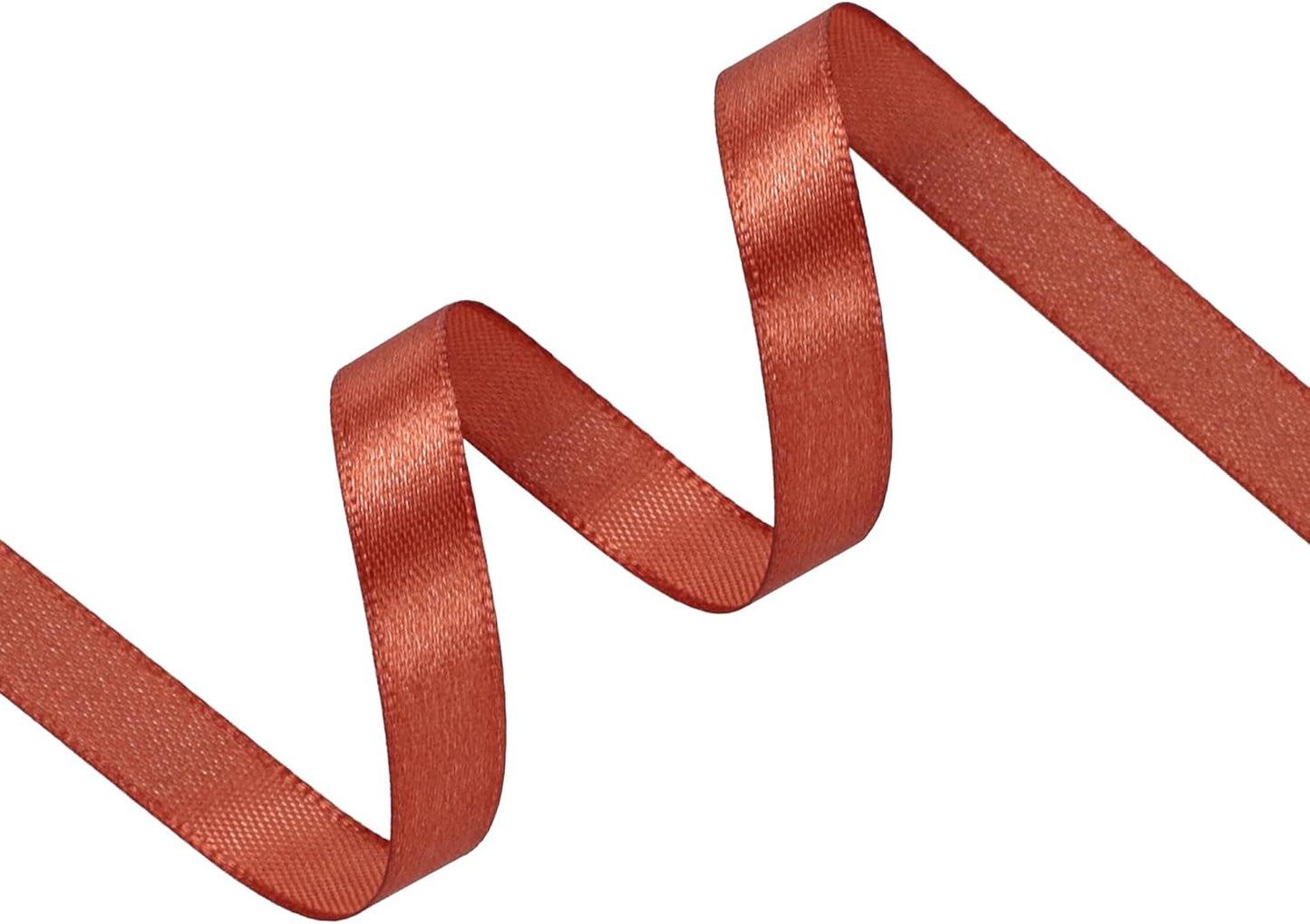 Copper Satin Ribbon 3/8 inch X Continuous 25 Yards, Single Face Polyester Ribbon Perfect for Gift Wrapping, Flower Bouquet, Wedding Decor, Crafts, Bow Making, Sewing and More