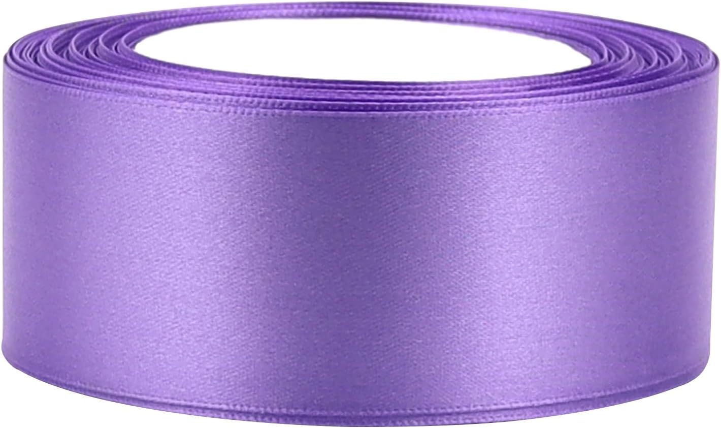 Light Purple Solid Satin Ribbon 1-1/2 Inch 25 Yards Solid Polyester Fabric Ribbon for Gift Wrapping Wedding Christmas Baby Shower Birthday Party Decoration Handmade Immortal Flower Craft